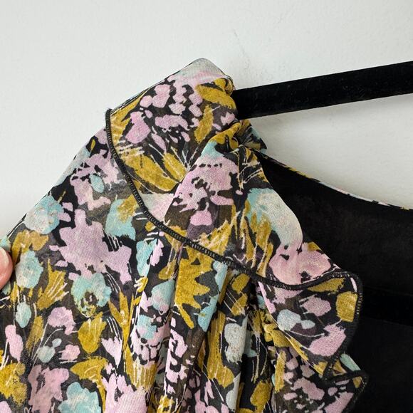 Free People Mabel Printed Floral Blouse Size Small - Picture 8 of 11
